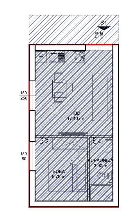 Allogio Pakoštane, 46,28m2