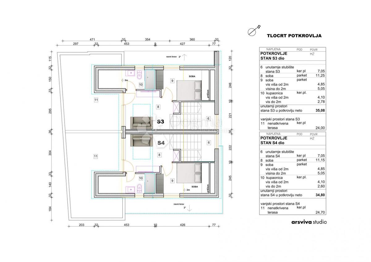 Allogio Petrčane, Zadar - Okolica, 109,98m2