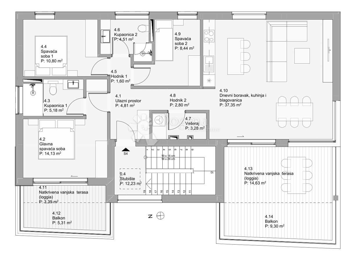 Allogio Povljana, 82,90m2