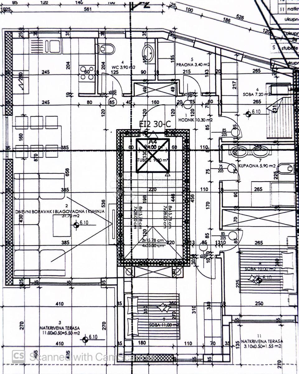 Allogio Monteserpo - Komunal, Pula, 42,75m2