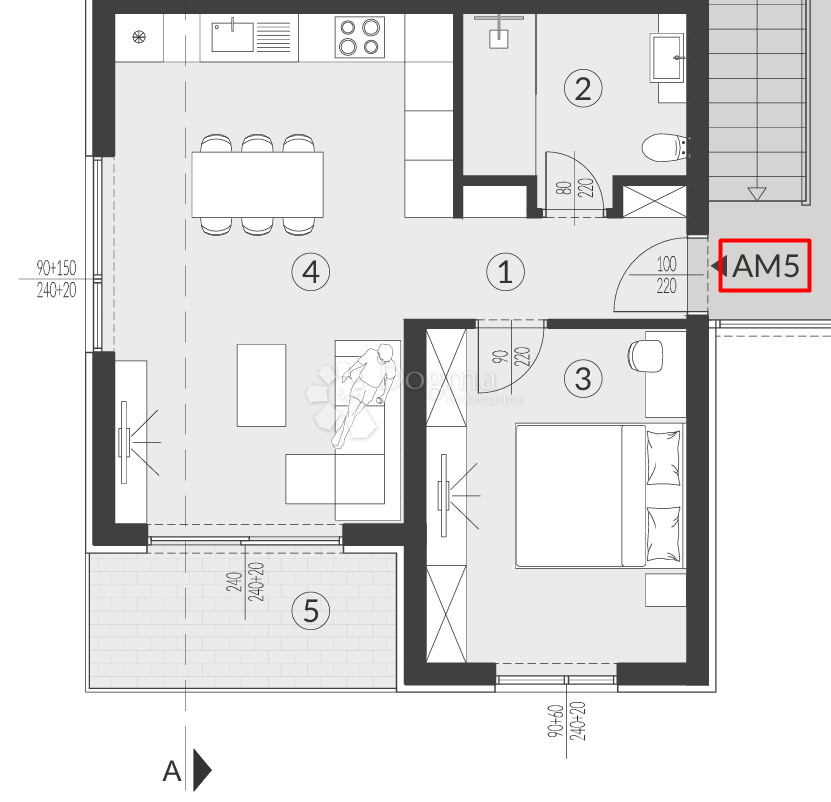 Allogio Banjole, Medulin, 51,87m2