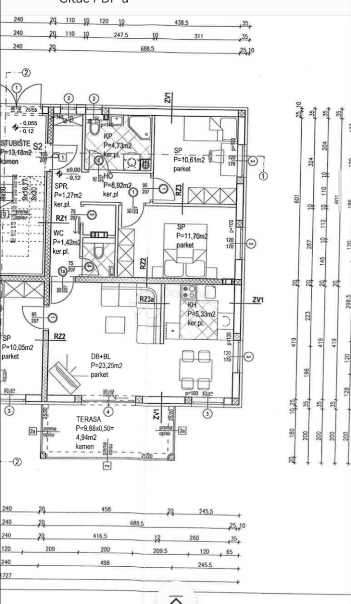Allogio Bibinje, 66,79m2