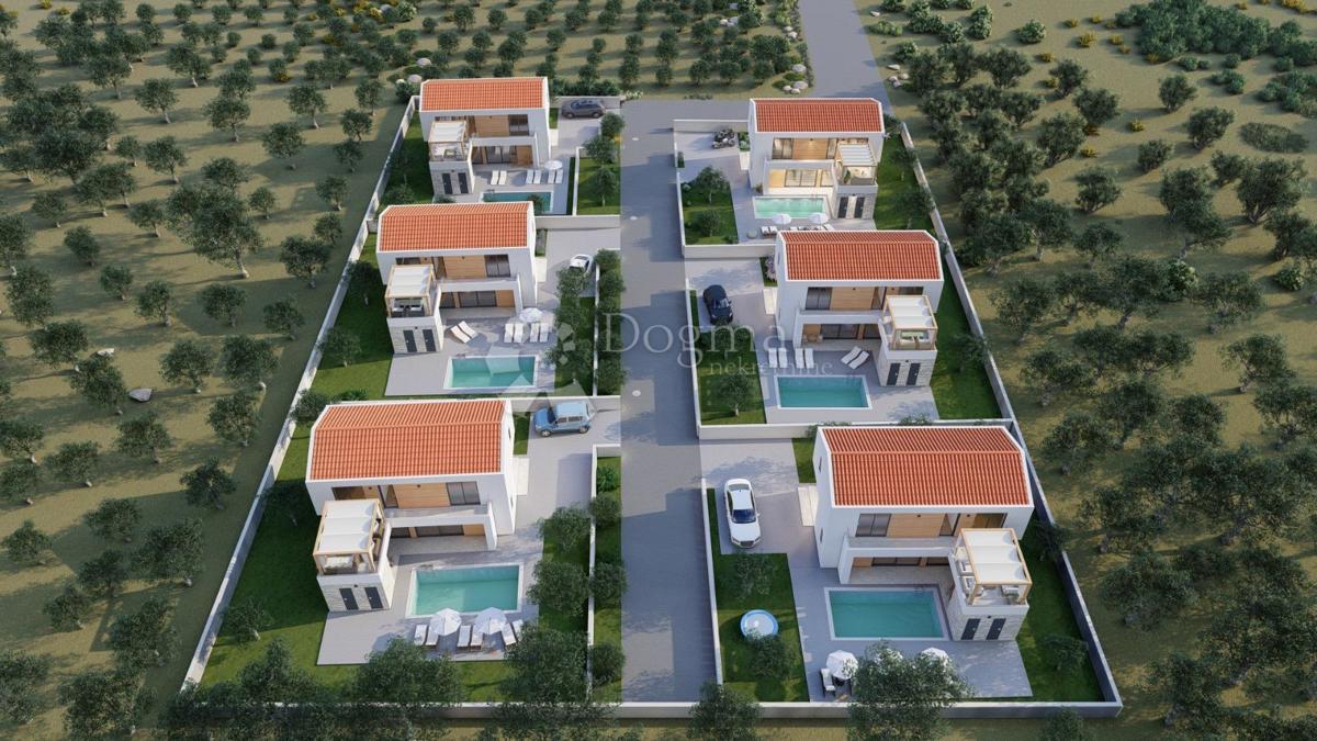 Rtina Sunset – progetto di 6 ville con piscina, vista mare