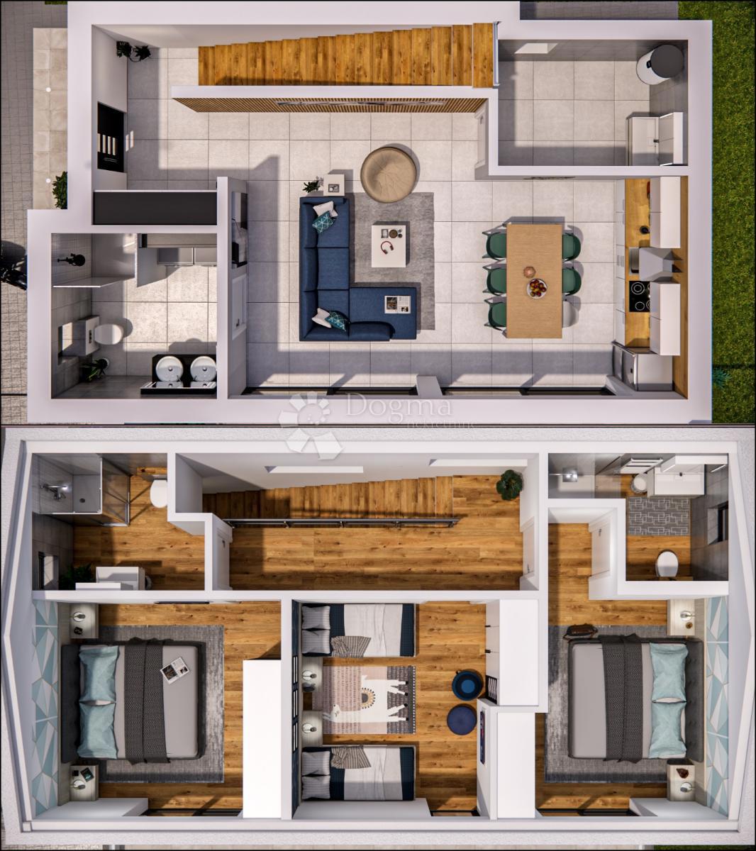 Rtina Sunset – progetto di 6 ville con piscina, vista mare