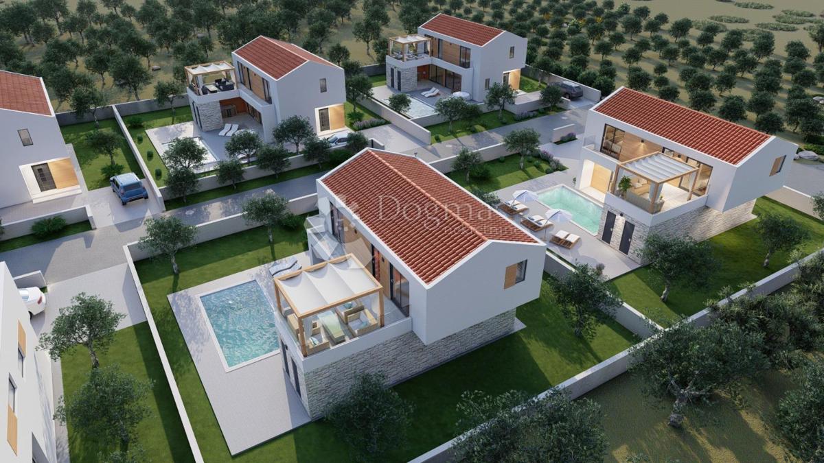 Rtina Sunset – progetto di 6 ville con piscina, vista mare