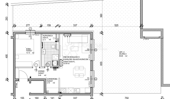 Allogio Šestine, Podsljeme, 70,52m2