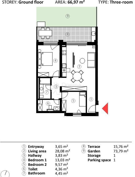 Allogio Umag, 66,90m2
