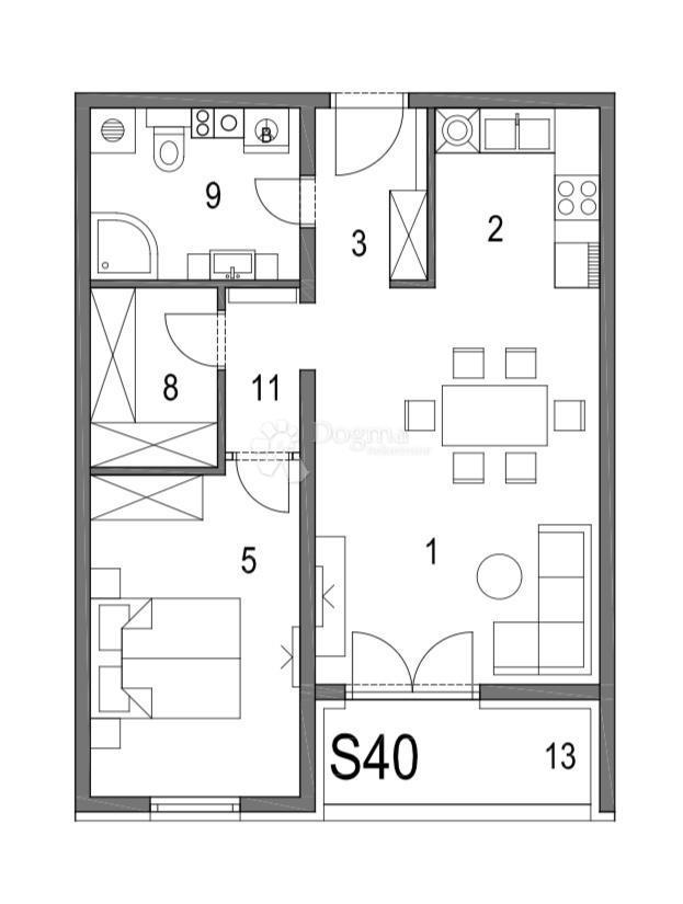 Allogio Klinča Sela, 57,25m2