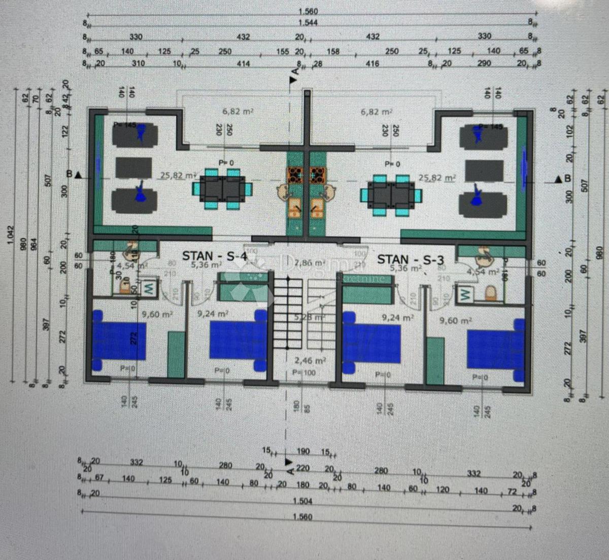 Appartamento Šimuni, Pag, 57,97m2