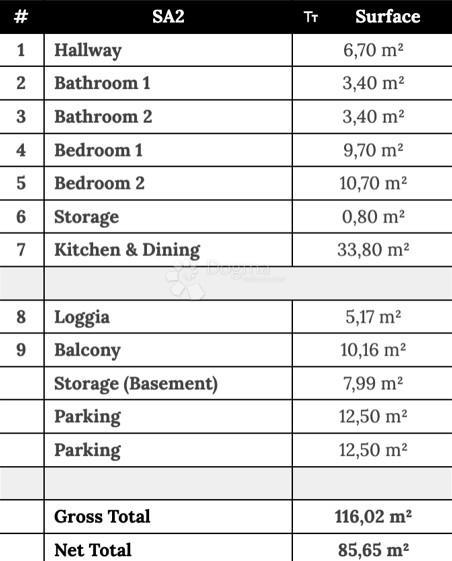 Allogio Zaton, Nin, 85,65m2