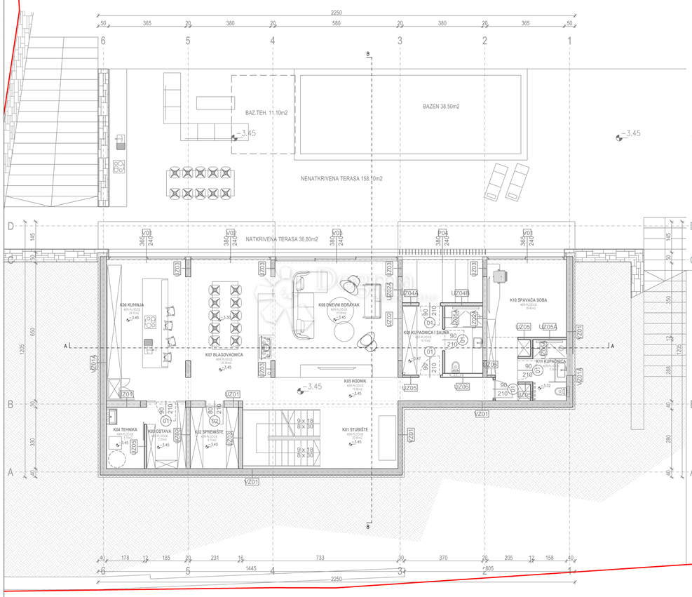 Terreno edificabile Ravni, Raša, 1.111m2