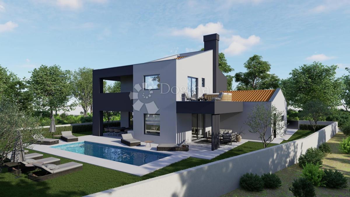 Terreno edificabile con permesso di costruire valido per la costruzione di una casa unifamiliare e piscina