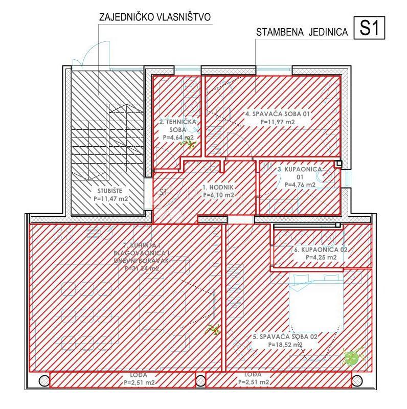 Allogio Diklo, Zadar, 134,10m2