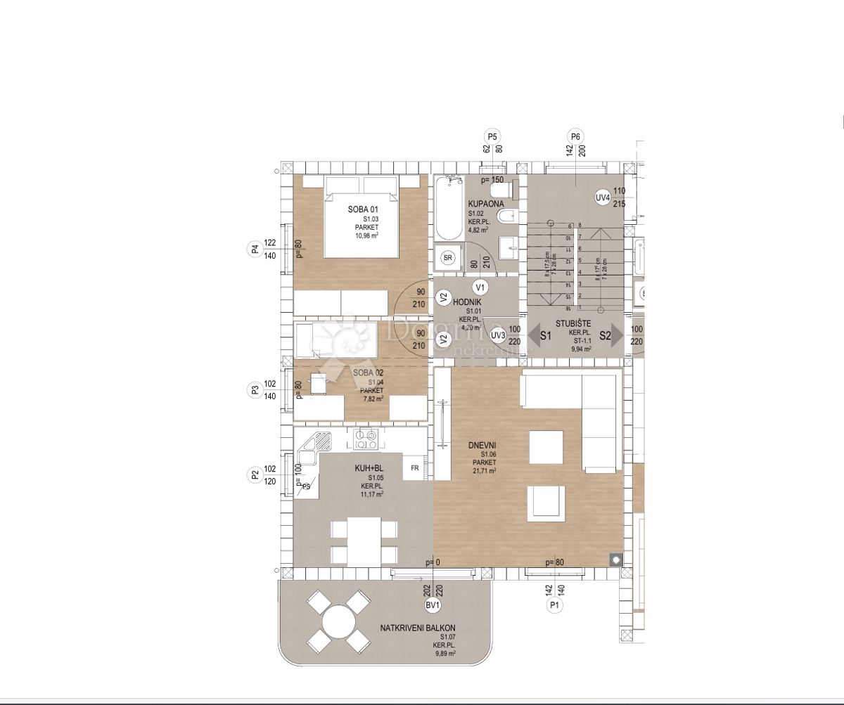 Allogio Kosi, Viškovo, 65,70m2