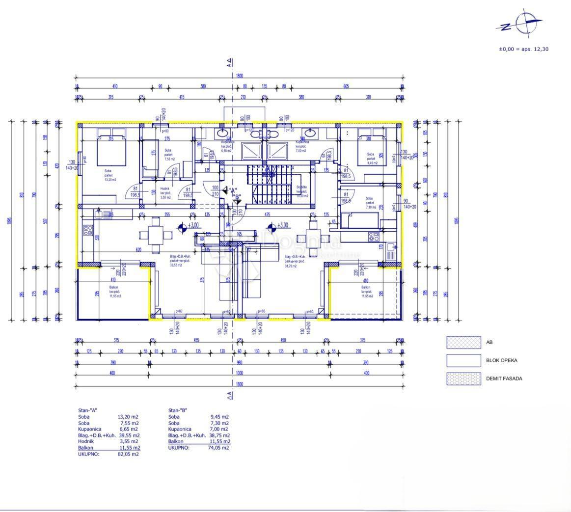 Allogio Sućuraj, 66,30m2