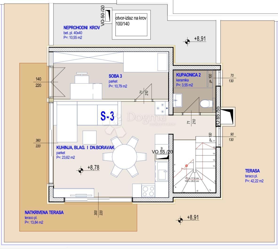 Allogio Kaštel Gomilica, Kaštela, 115m2
