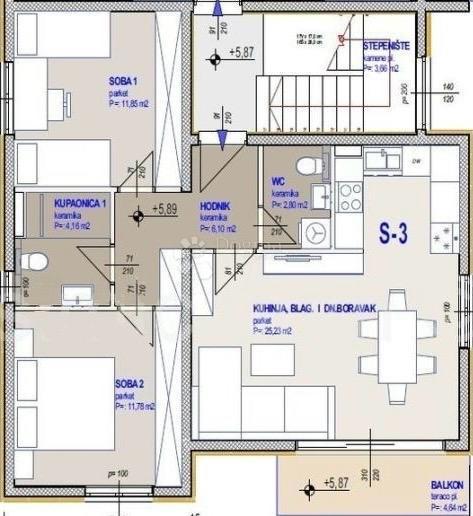 Allogio Kaštel Gomilica, Kaštela, 115m2