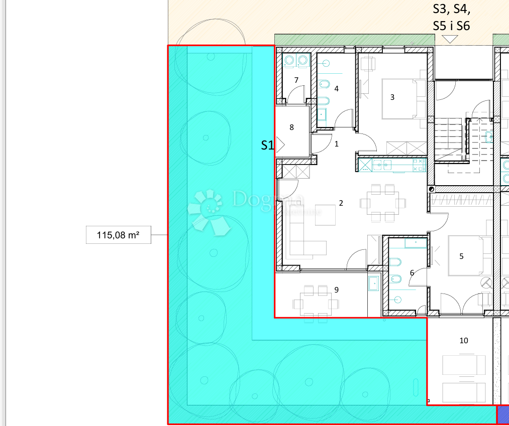 Zona di Umago, moderno appartamento al piano terra con giardino privato di 115 m²
