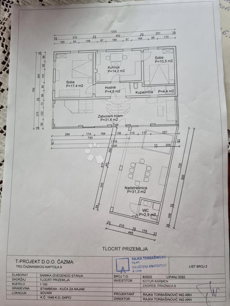 Casa Dapci, Čazma, 97m2