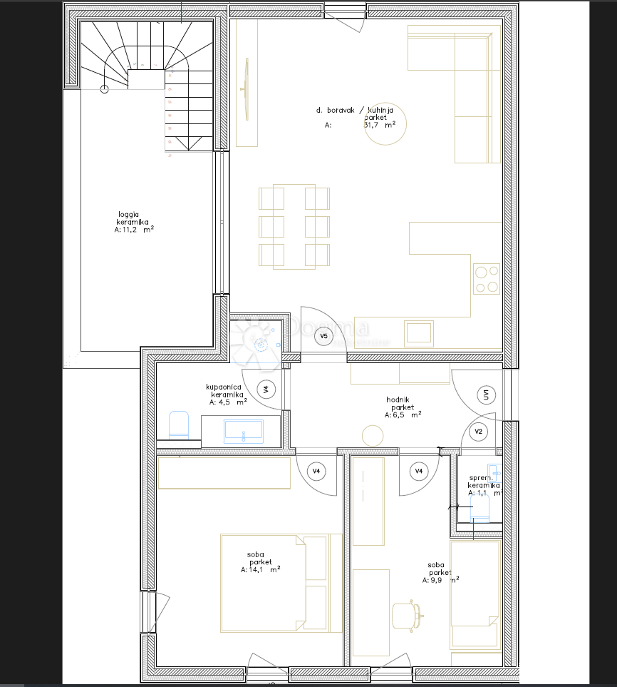 Allogio Bokanjac, Zadar, 91,32m2
