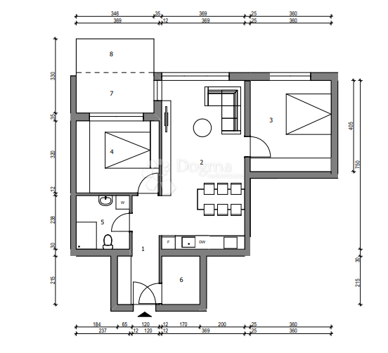 Allogio Sloboština, Novi Zagreb - Istok, 80,72m2