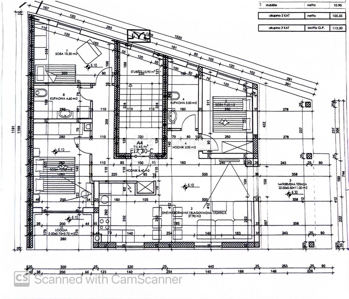 Allogio Monteserpo - Komunal, Pula, 42,75m2