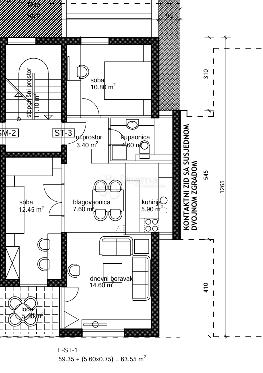 Allogio Makarska, 69,19m2