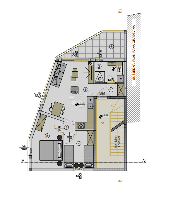 Allogio Veli vrh, Pula, 52,09m2