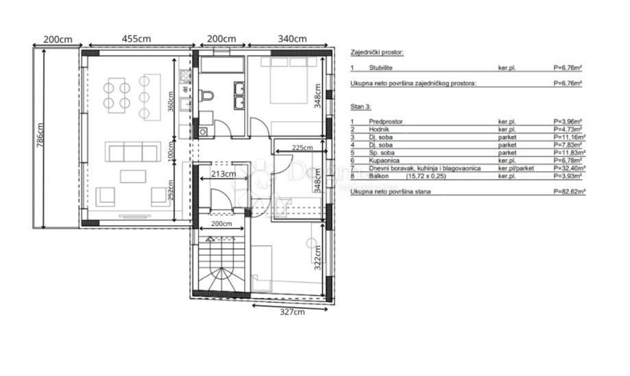 Allogio Bosutsko naselje, Osijek, 82,62m2