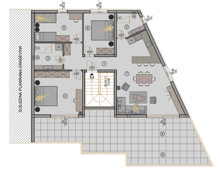 Allogio Centar, Pula, 77,88m2