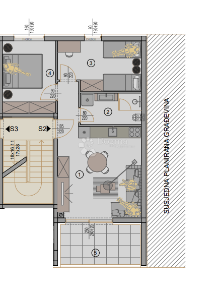 Allogio Centar, Pula, 77,88m2