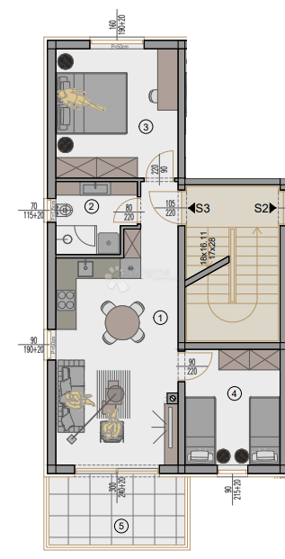Allogio Centar, Pula, 77,88m2