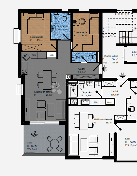 Allogio Vidikovac, Zadar, 89,13m2