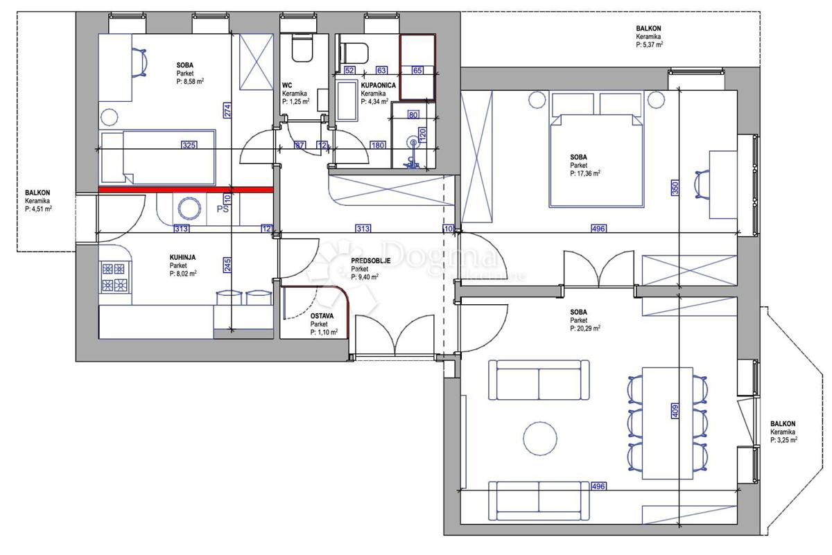 Allogio Maksimir, 68,16m2