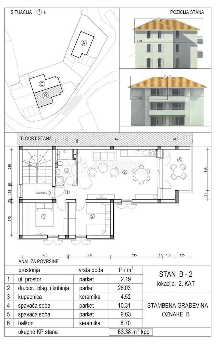 Appartamento Šilo, Dobrinj, 63,38m2