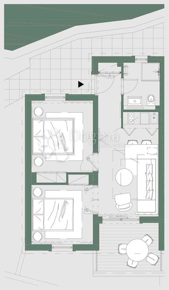 Appartamento Kukljica, 49m2