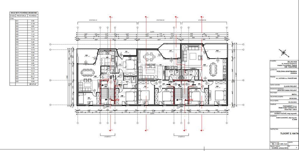 Appartamento Drage, Pakoštane, 46m2