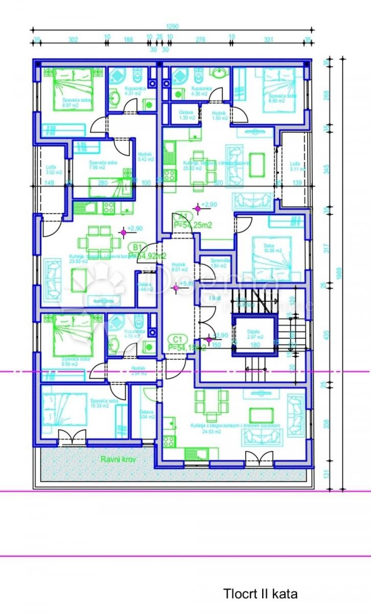 Allogio Centar, Pula, 54m2