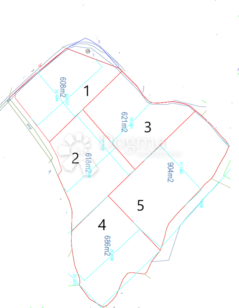 Terreno Vodice, 608m2