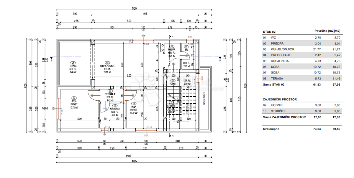 Appartamento Kampor, Rab, 61,83m2