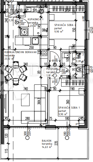 Allogio Okrug Gornji, Okrug, 107,30m2