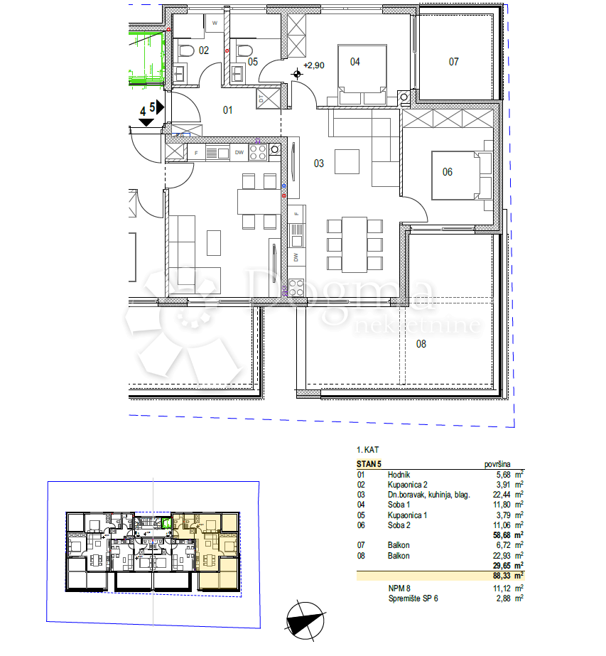 Allogio Povljana, 119,68m2