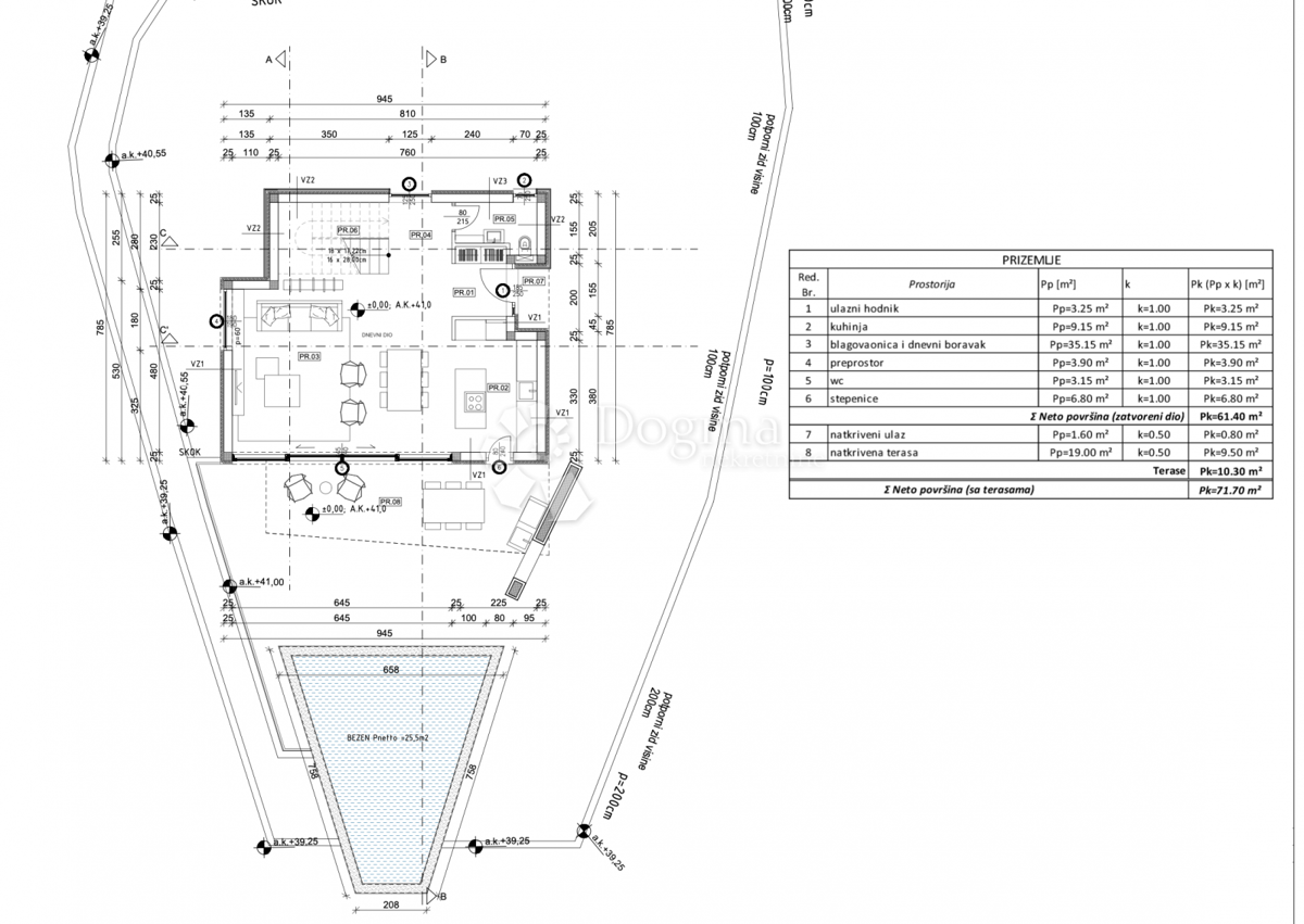 Terreno Labin, 620m2