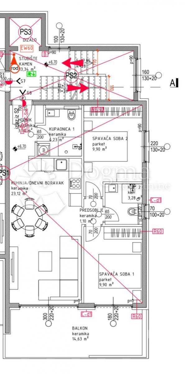 Allogio Okrug Gornji, Okrug, 68,36m2
