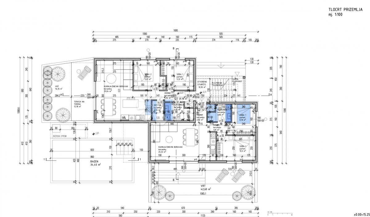 Appartamento Okrug Gornji, Okrug, 95m2