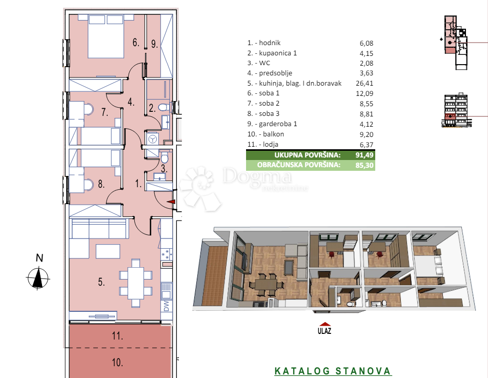 Allogio Seget Donji, Seget, 91,49m2