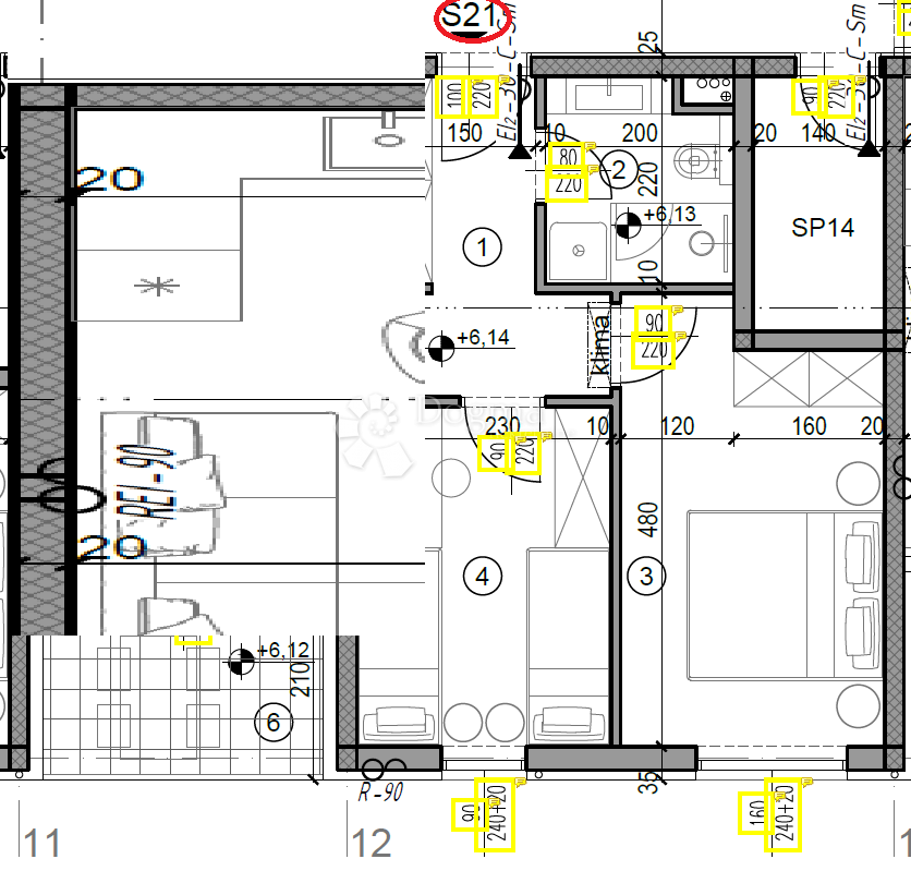 Allogio Monvidal, Pula, 49,05m2