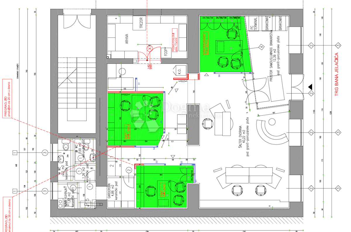 Locale commerciale Centar, Koprivnica, 128m2