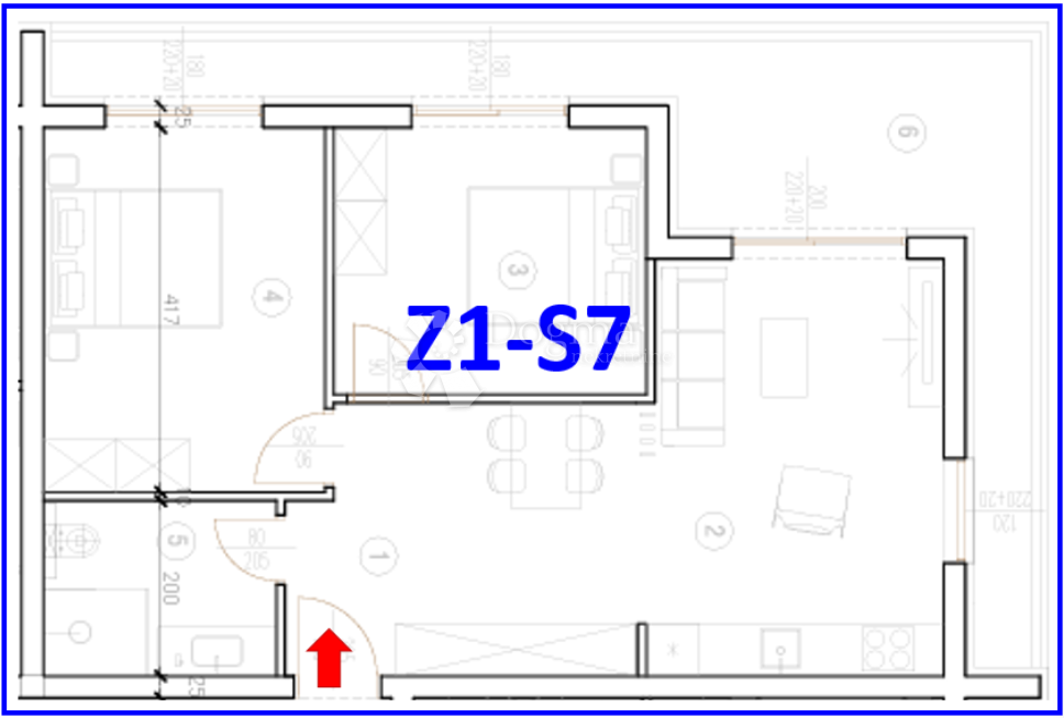 Z1/S7, NUOVO COMPLESSO RESIDENZIALE E COMMERCIALE VELI VRH - appartamento