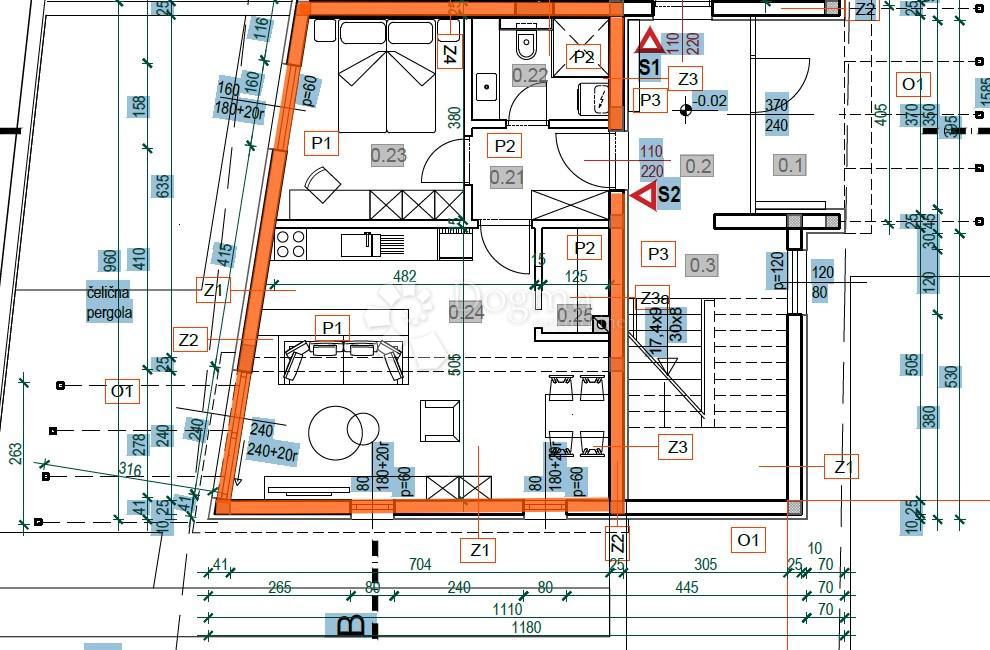 Allogio Štinjan, Pula, 53,73m2